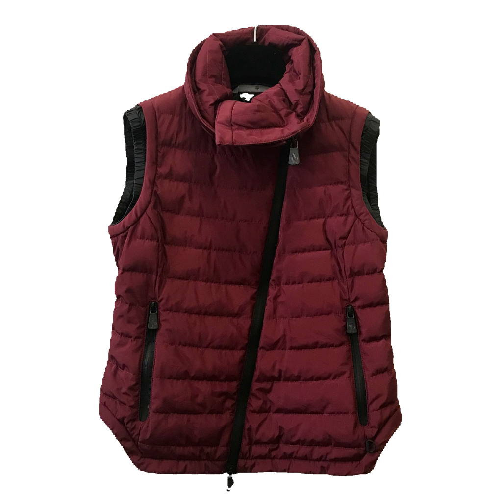 Piumino smanicato MONCLER GRENOBLE donna bordeaux tg. 1 L Introvabile Mercatino