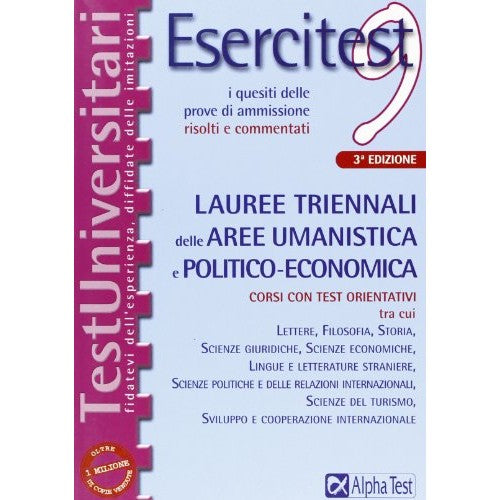 Libro - Esercitest: 9 (Test universitari) area umanistica politico e
