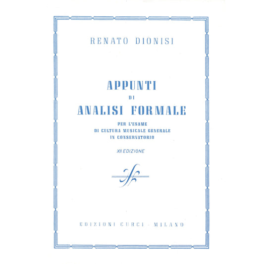 Libro - Appunti di analisi formale per l'esame di  - Dionisi, Renato