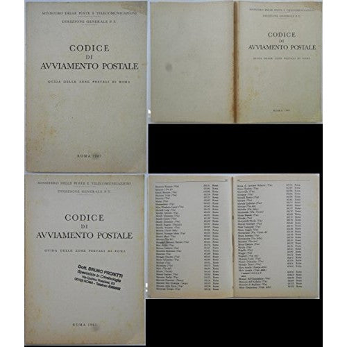 Libro - J 8453 VOLUME CODICE DI AVVIAMENTO POSTALE GUIDA DELLE ZONE