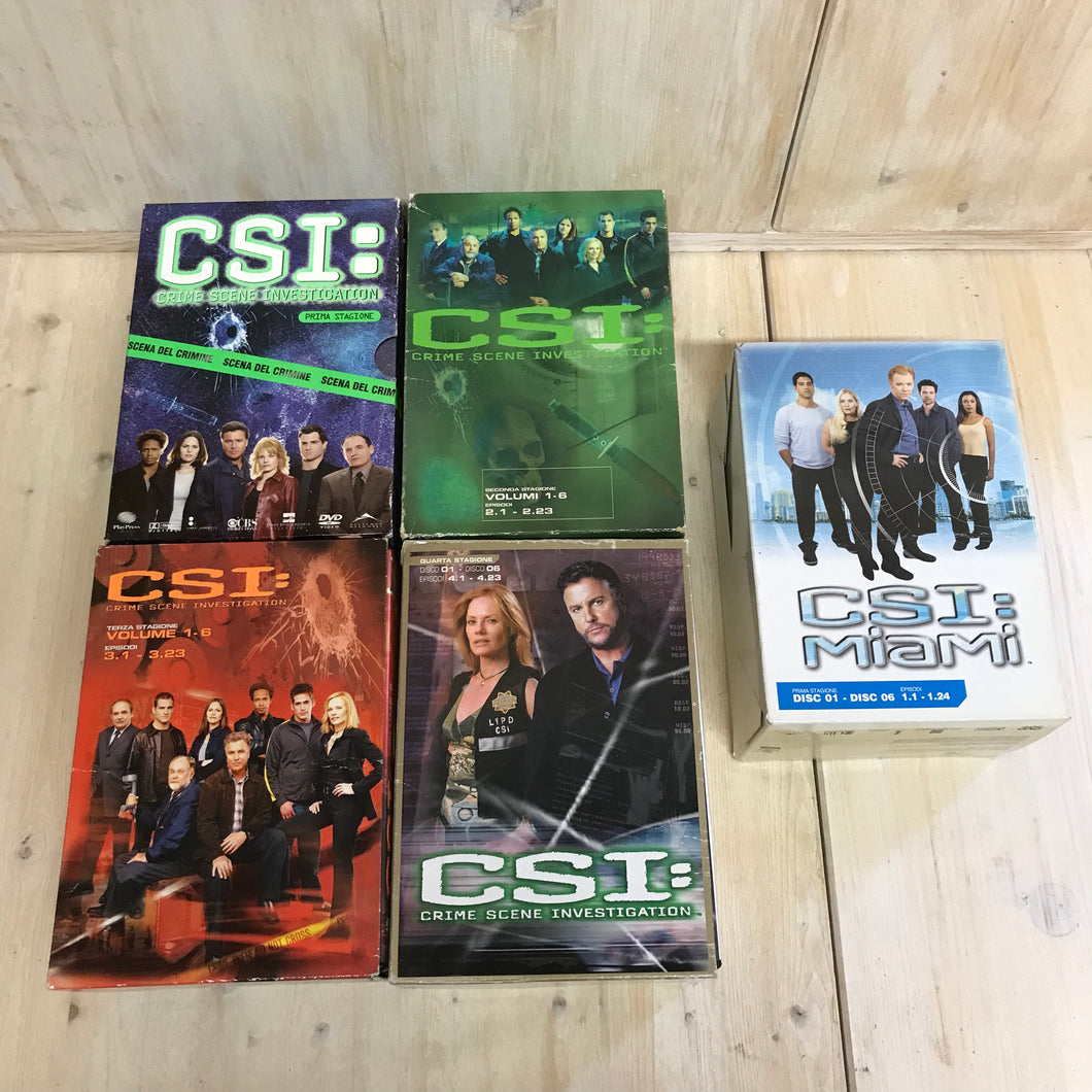 Lotto Cofanetto DVD serie CSI Crime Scene stagione 1 2 3 4 Miami completa