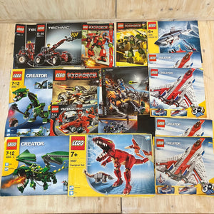 Lotto istruzioni manuale LEGO Creator Technic Exoforce dinosauri aereo ruspa