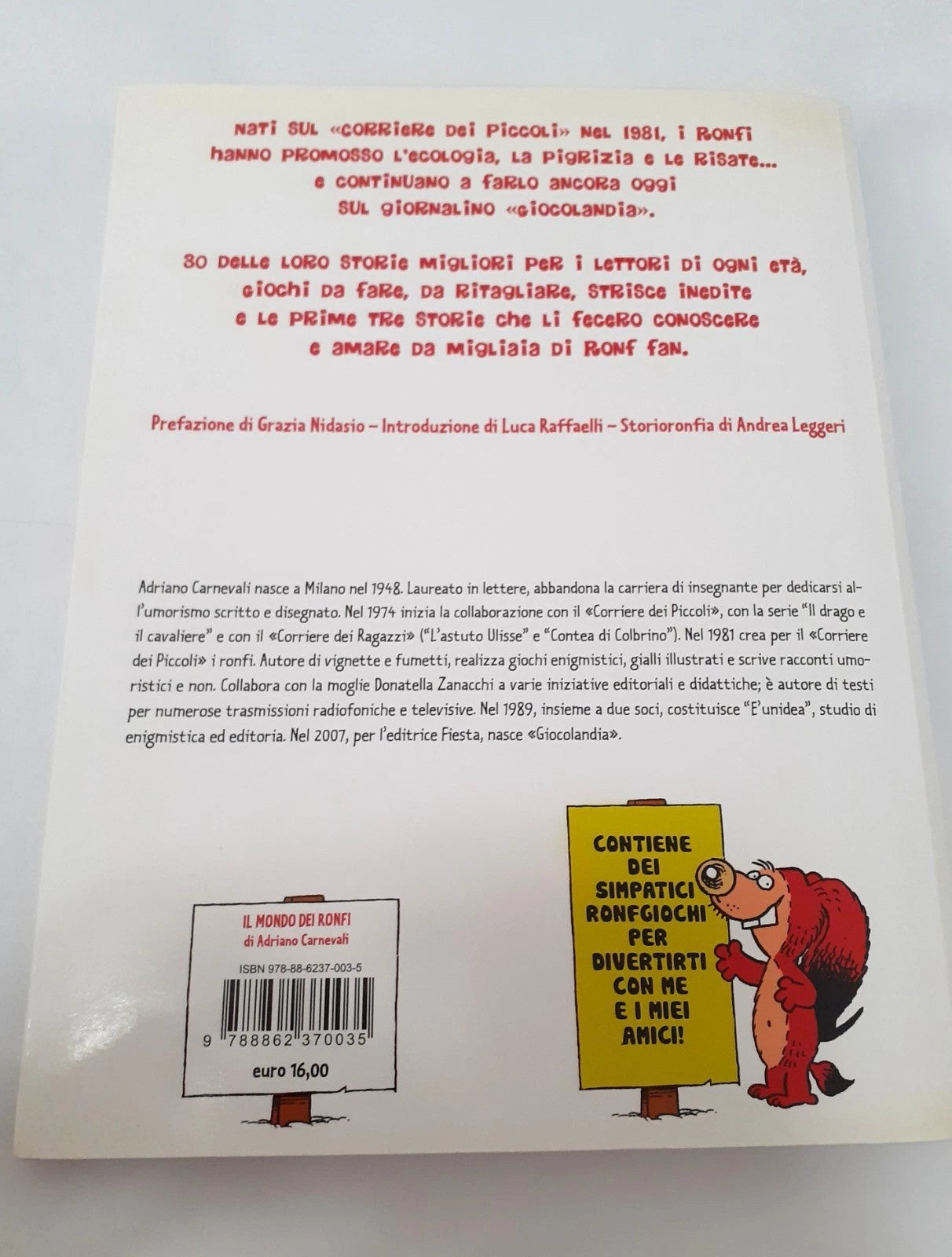 Libro - Il mondo dei Ronfi - Adriano, Carnevali
