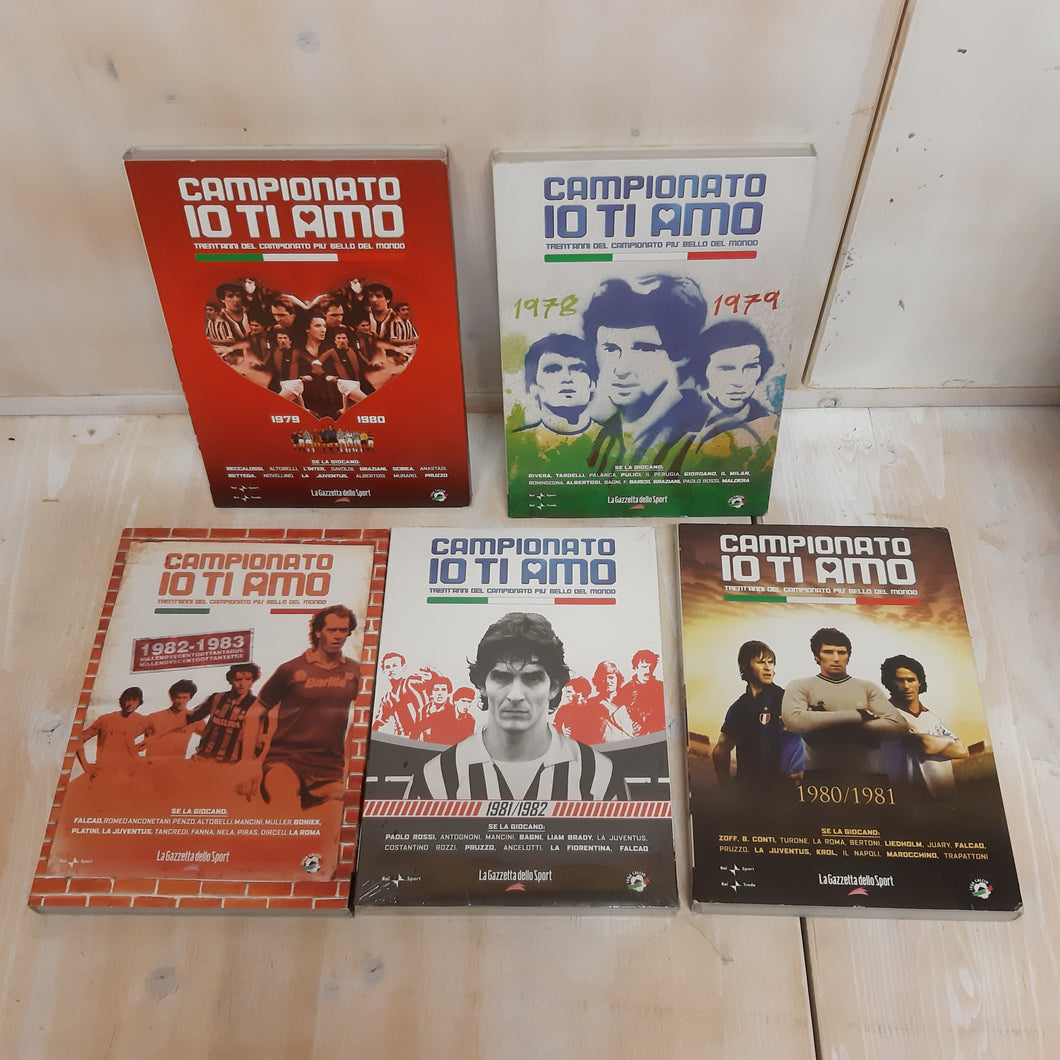 Lot DVD Championship I love you first 5 discs Corriere Sport 1978-1983