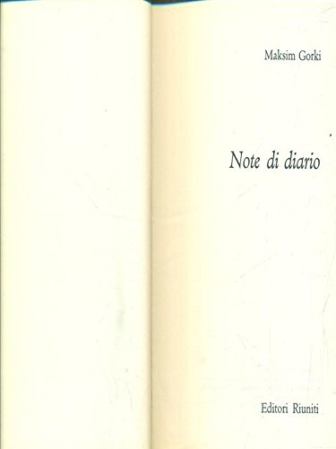 Libro - Opere vol. 13: Note di diario - Maksim Gorki