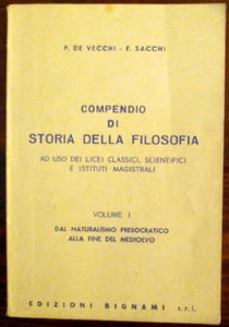 Libro - Compendio di storia della filosofia. Volume 1 - P. De Vecchi, F. Sacchi