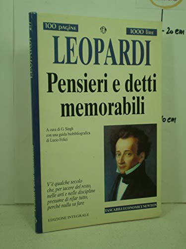 Libro - Pensieri e detti memorabili - Leopardi, Giacomo