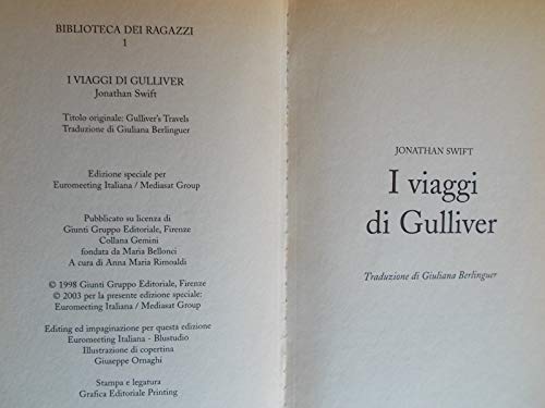 Libro - I viaggi di Gulliver - Swift, Jonathan