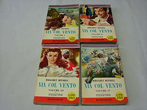 Libro - Via col vento 4 Volumi 1953 I libri del pavone - Margaret Mitchell