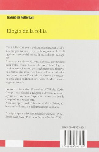 Libro - Elogio della follia - Erasmo da Rotterdam