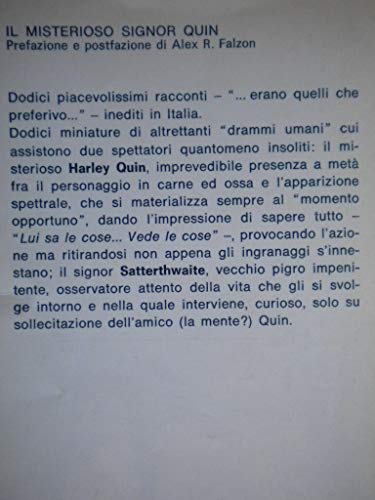 Libro - Il misterioso signor Quin Mondadori oscar gialli 80 1424 OG