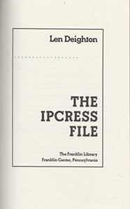 Libro - THE IPCRESS FILE - Deighton,Len
