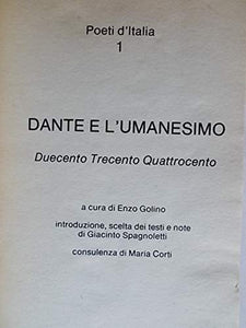 Book - Dante and Humanism (12th, 14th, 15th centuries) - Dante Alighieri