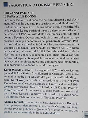 Libro - Il papa alle donne - Giovanni Paolo II