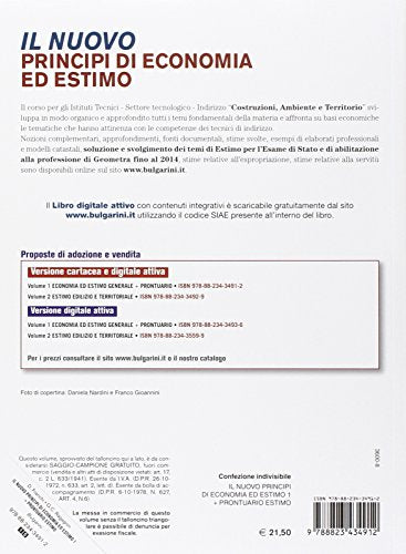 Libro - Il nuovo principi di economia ed estimo. Con prontua - Franchi, Dino