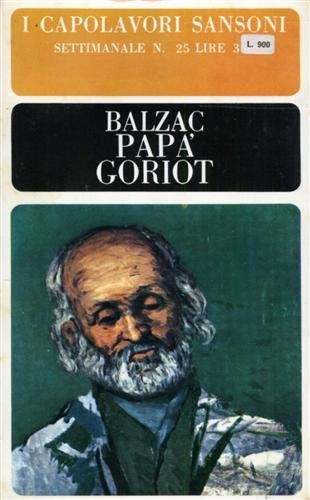 Book - Father Goriot - Samsons - De Balzac Honore