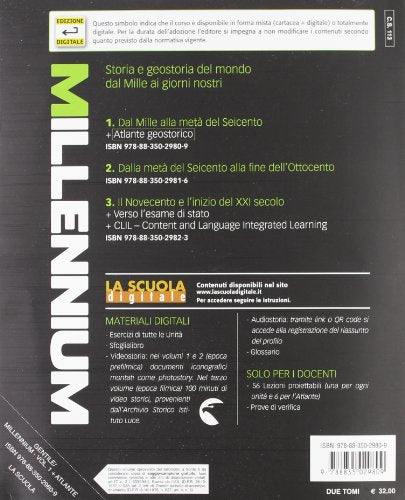 Libro - Millennium 1. Dal Mille alla metà del Seicento + Atlante geostorico. Con espansi - Gentile, Gianni