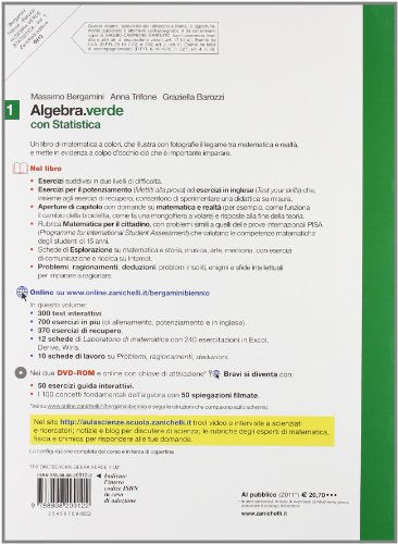 Libro - Algebra.verde. Statistica. Per le Scuole superiori. Con espansione online (Vol.  - Bergamini, Massimo