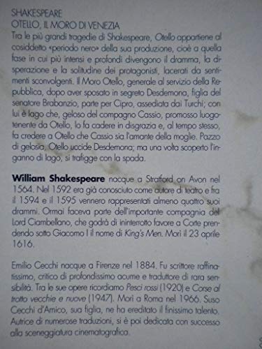 Libro - Otello il Moro di Venezia 1992 - Shakespeare