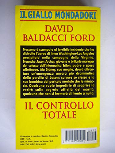 Libro - Il controllo totale David Baldacci Ford Giallo Mondadori 199