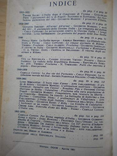 Libro - I grandi fatti che portarono all’Unità: antologia. - - Dore Grazia (a cura)