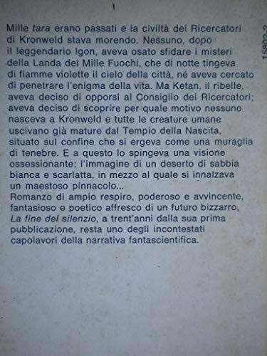 Libro - LA FINE DEL SILENZIO - JONES RAYMOND F.