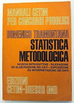 Libro - D. Tramontana: Statistica Metodologica ed. CETIM [RS] A46