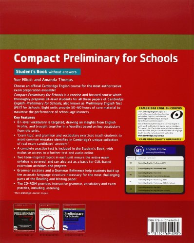 Book - Compact Preliminary for Schools Student's Pack (Stud - Elliot, Sue