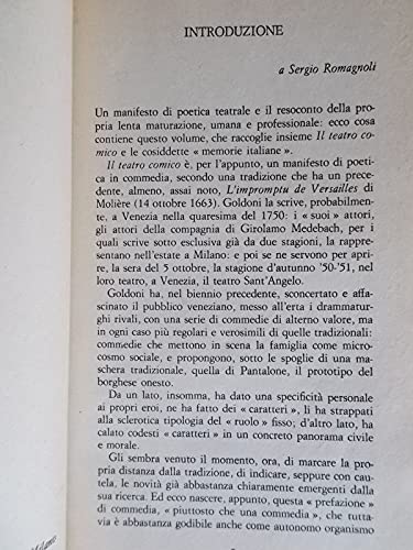 Libro - Il teatro comico-Memorie italiane - Goldoni, Carlo