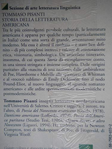 Libro - Storia della letteratura americana - Pisanti, Tommaso