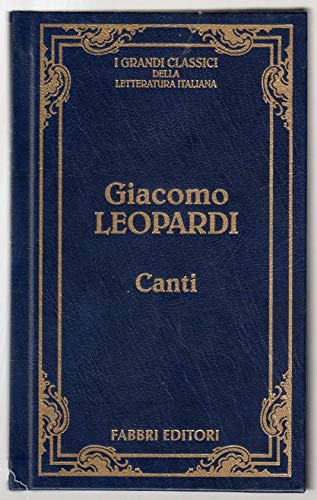 Book - Songs - Giacomo Leopardi