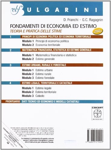 Libro - Fondamenti di economia ed estimo. Prontuario-Dati te - Franchi, Dino