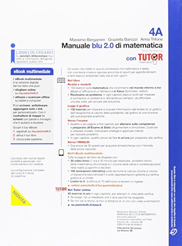 Libro - Manuale blu 2.0 di matematica. Con tutor. Vol. A-B. Per le Scuole superiori. Con - Bergamini, Massimo