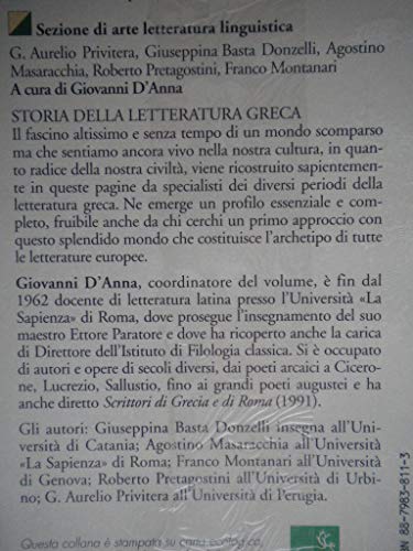 Book - History of Greek Literature - D'Anna, G.