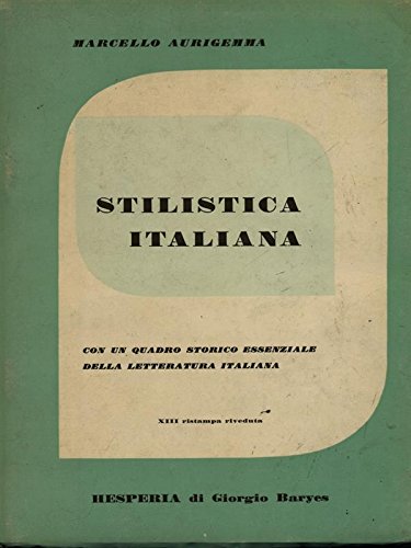 Book - Italian stylistics - Marcello Aurigemma