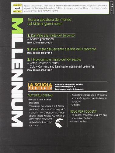 Libro - Millennium 1. Dal Mille alla metà del Seicento + Atlante geostorico. Con espansi - Gentile, Gianni