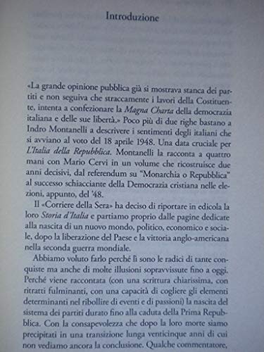 Libro - L ITALIA DELLA REPUBBLICA 2giugno 1946- 18 aprile 19 - Montanelli, Indro - Cervi, Mario