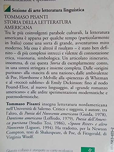 Libro - Storia della letteratura americana - Pisanti, Tommaso