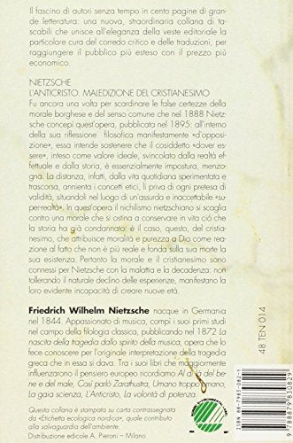 Libro - L'anticristo: maledizione del cristianesimo - Nietzsche, Friedrich