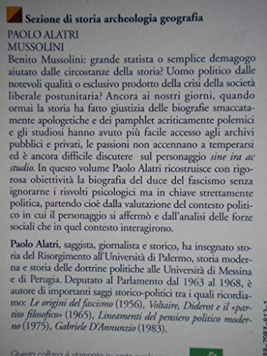 Libro - Mussolini - Alatri, Paolo