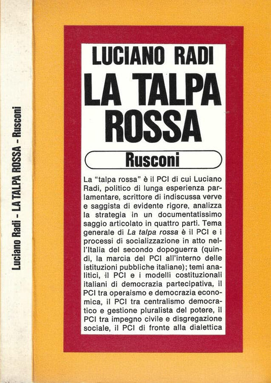 Libro - La talpa rossa. - Luciano Radi