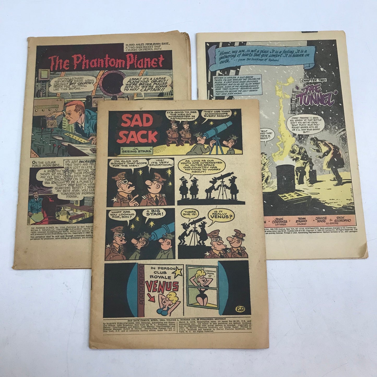 Fumetti vintage the phantom planet tunnel sad sack mad