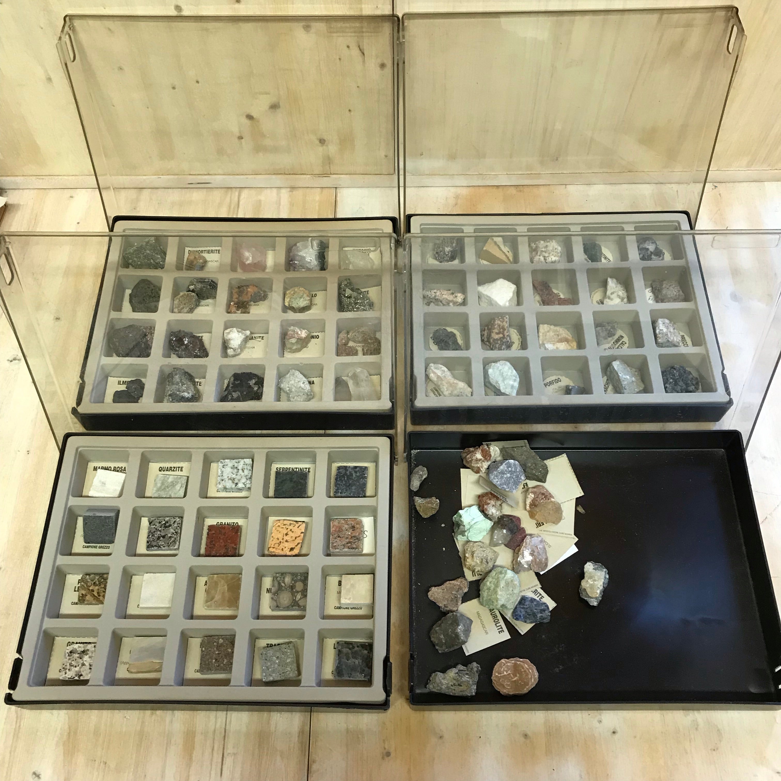 Collezione minerali 54 pezzi Collezionismo