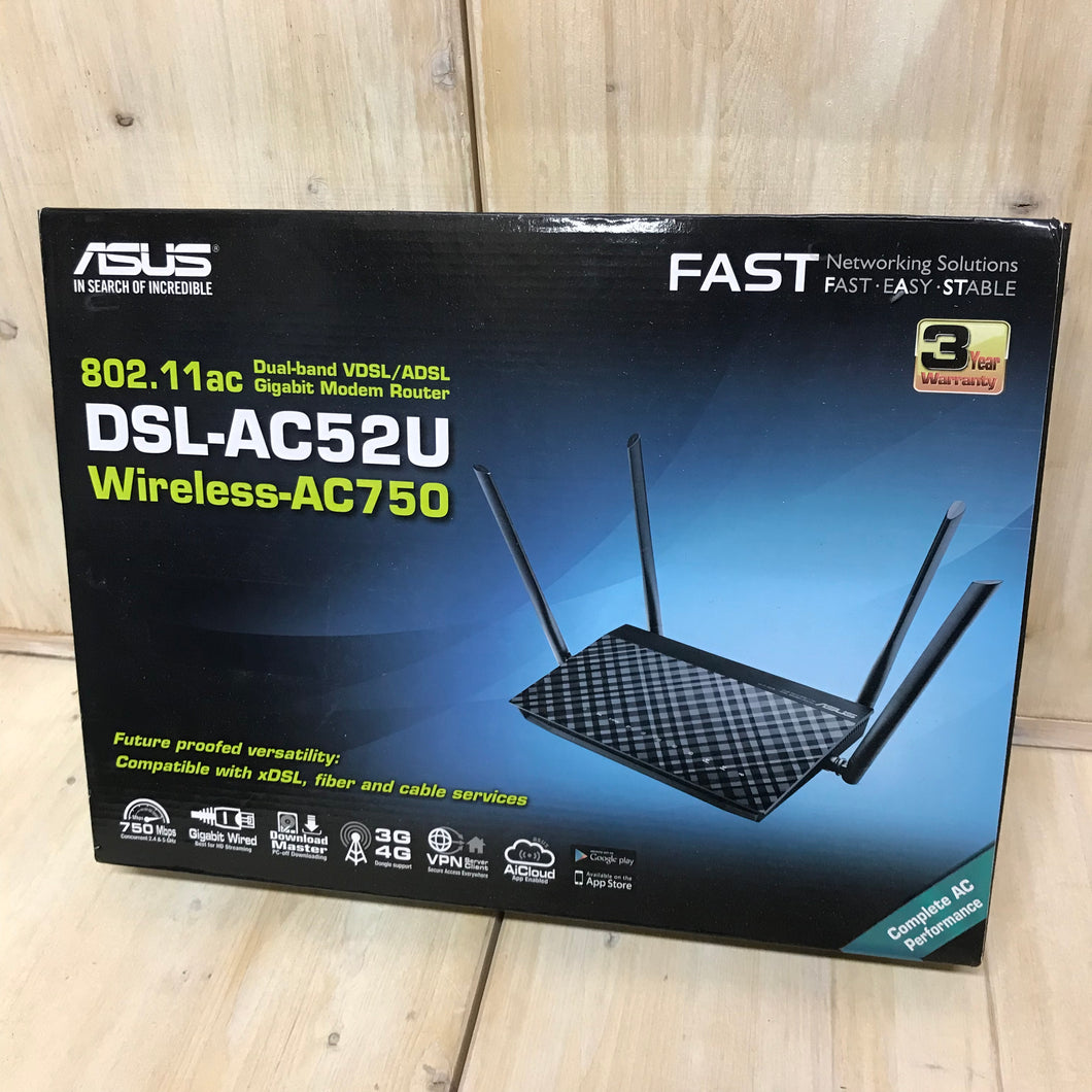 Modem Router wi-fi ASUS wireless AC750 mod. DSL-AC52U Dual-band VDSL ADSL FIBRA