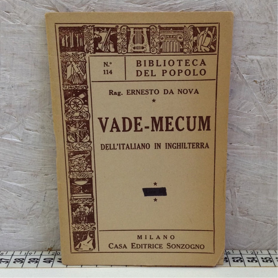Libro - Vade-mecum dell'italiano in Inghilterra - Da Nova Sonzogno n.114 1962