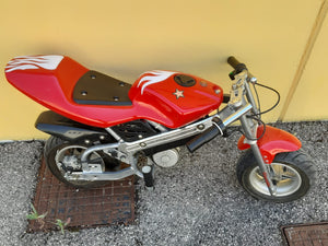 Red electric mini-motorcycle for boys 24v