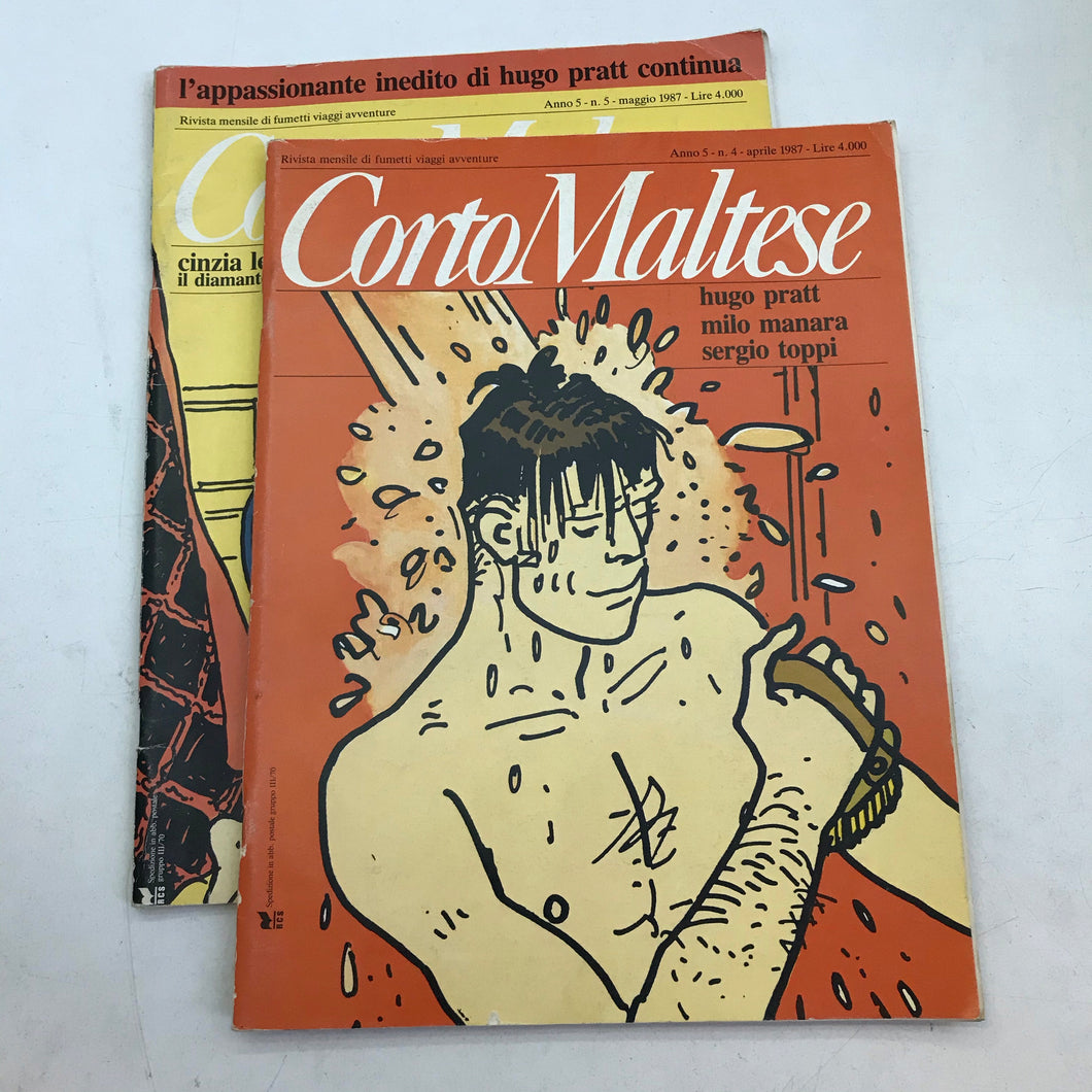 Lot of CORTO MALTESE comics year 5 1987 2 numbers 4 5