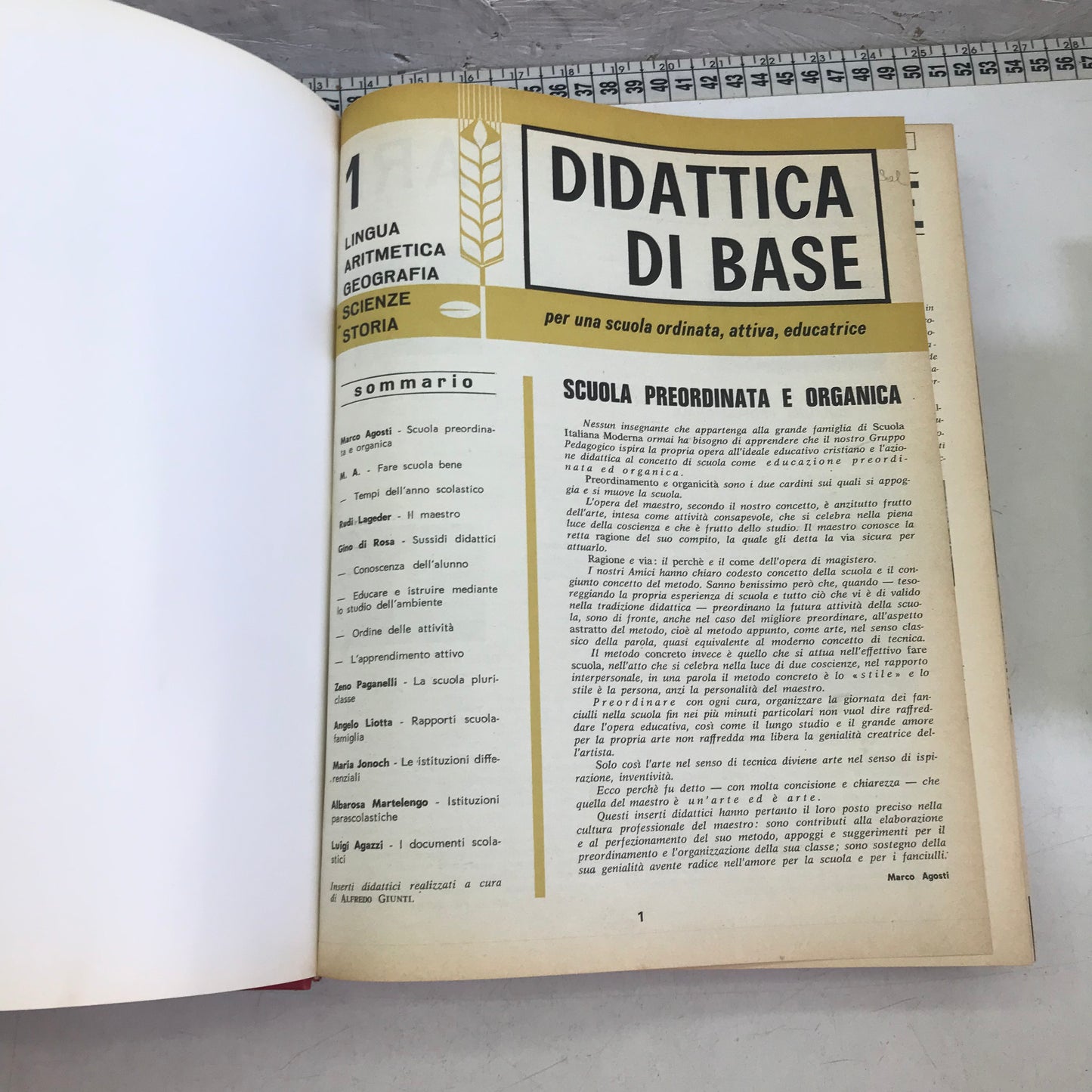 Book - Basic didactics for an active orderly school educator n. 1-1968
