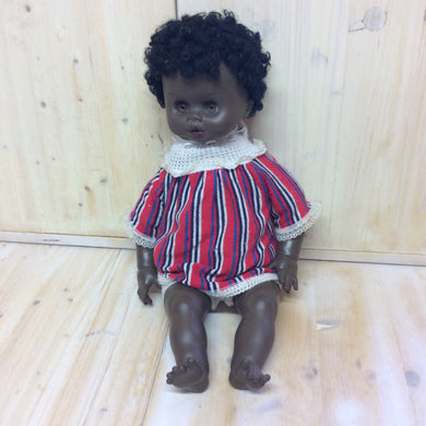 MINIFON black doll from the 60s, made in Italy, approx. 40 h