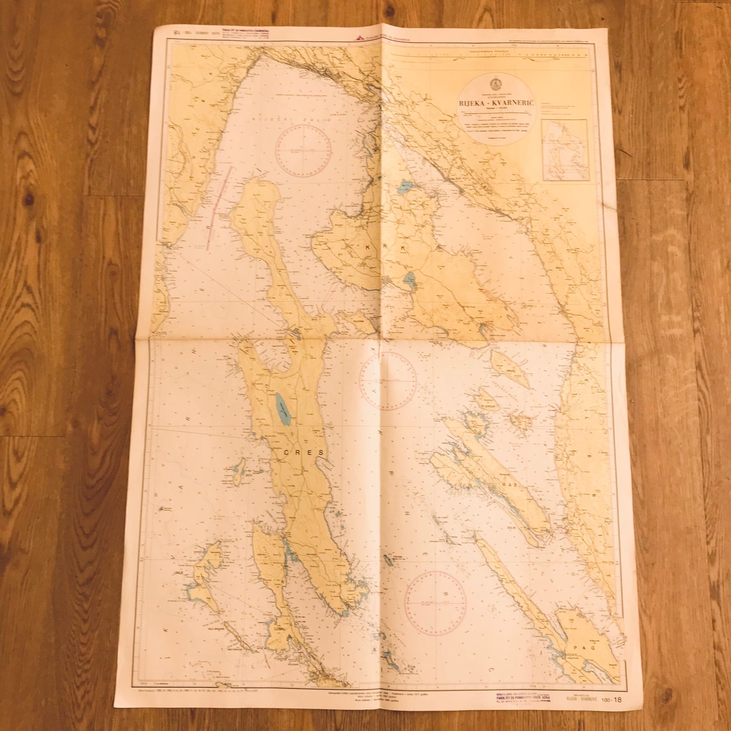 Libro - Carta nautica - Hrvatska RIJEKA KVARNERIC Croazia 100-18 198